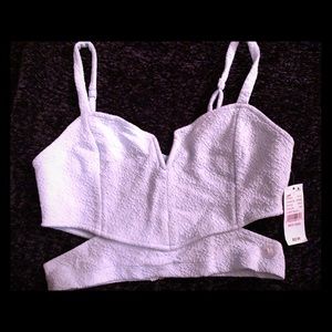 LA Hearts Light Blue Crop Top